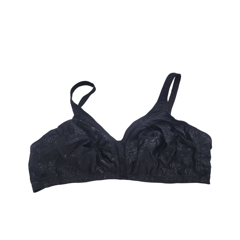 Kmart PINK Black Soft Comfort Full Coverage Adjustable Straps Wire Free‎ Bra 44C